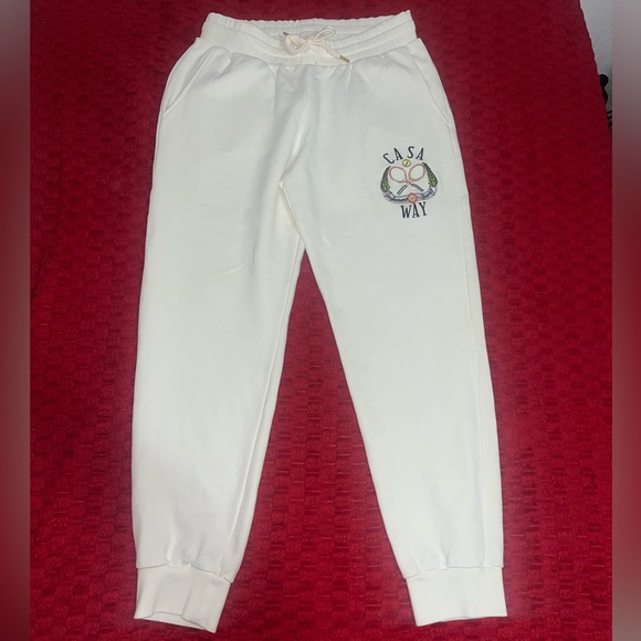 Casablanca Casa Way White Sweatpants Joggers Size Large